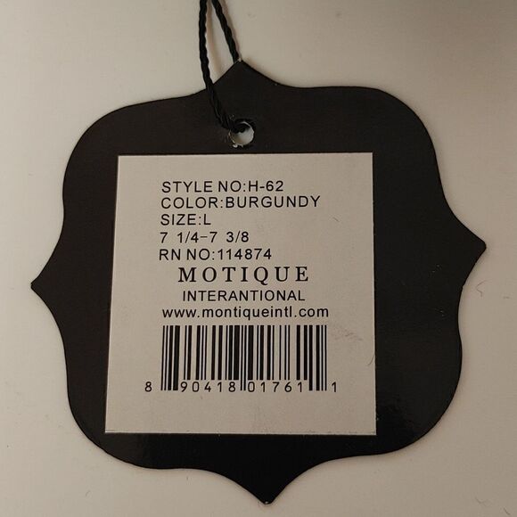 MEN'S MONTIQUE BURGUNDY 100% WOOL FELT 2 1/4" BRIM FEDORA HAT. H62 - Picture 8 of 8